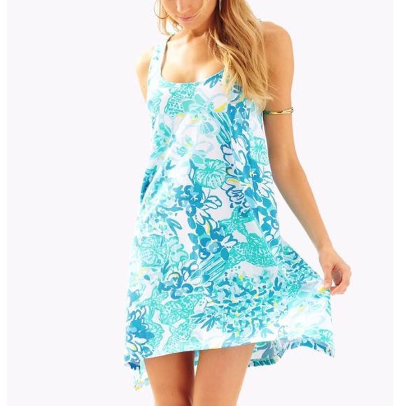 Lilly Pulitzer Dresses & Skirts - Lilly Pulitzer Monterey blue floral tank dress